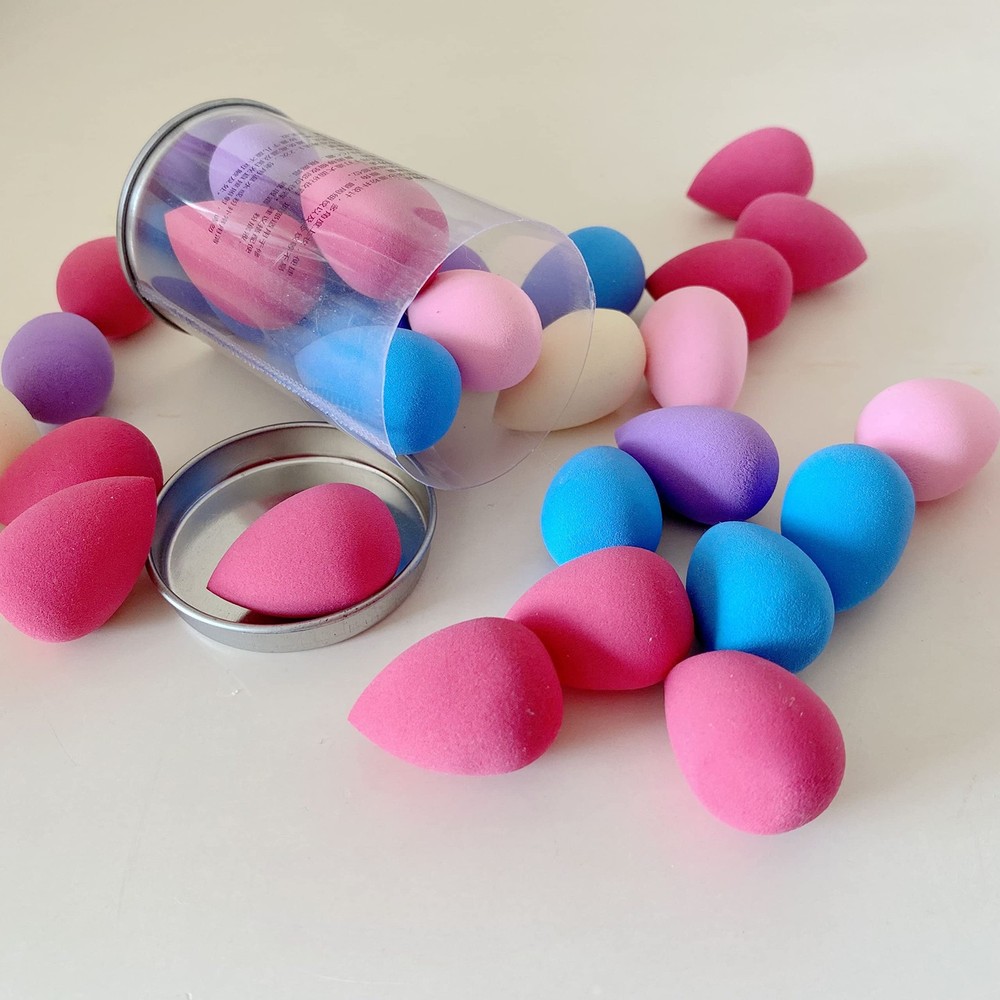 Mini Makeup Sponge Multi-colored 10 Pcs 1 Count (Pack of 10), multi-colored