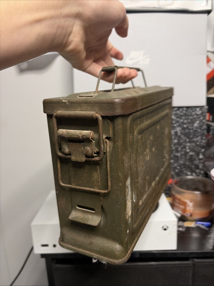 Old Millitary Ammo Box Metal Case