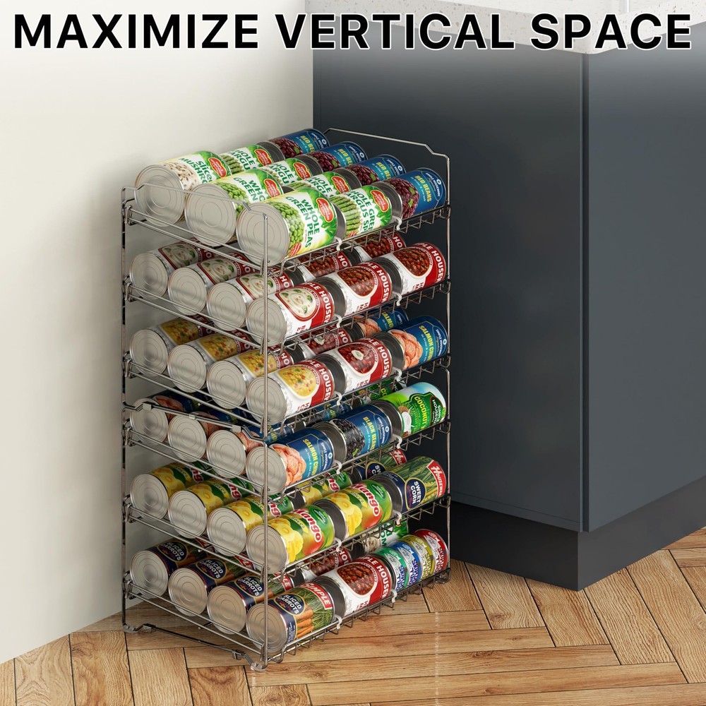 Simple Houseware Stackable Can Organizer Rack for Pantry/Cabinet – 11.5" D x ...