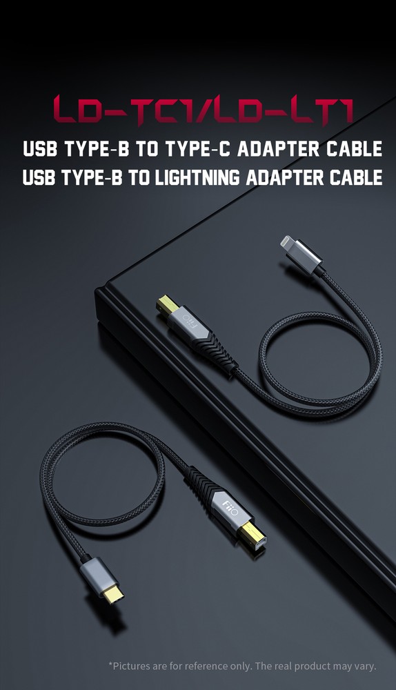 FiiO USB TYPE-B TO USB C TYPE C/LIGHTNING ADAPTER CABLE LD-TC1/LD-LT1