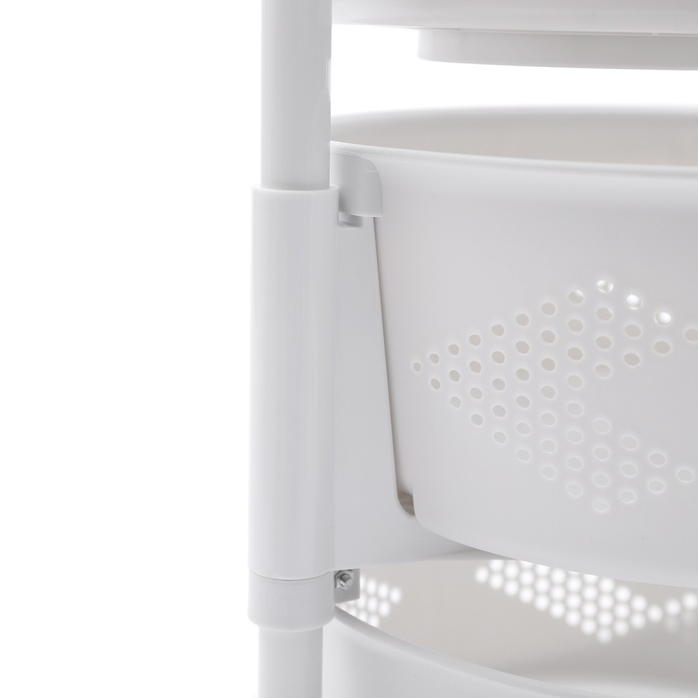 Multi-Layer Kitchen Storage Cart Rotating Basket Vegetable Rack Storage Shelves