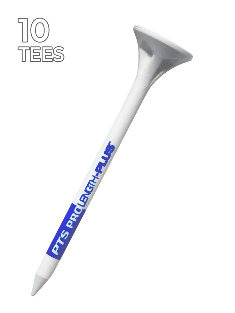 3-1/4" MaxxPro Oversized Plastic Golf Tee, 10 ct, White 3-1/4",
