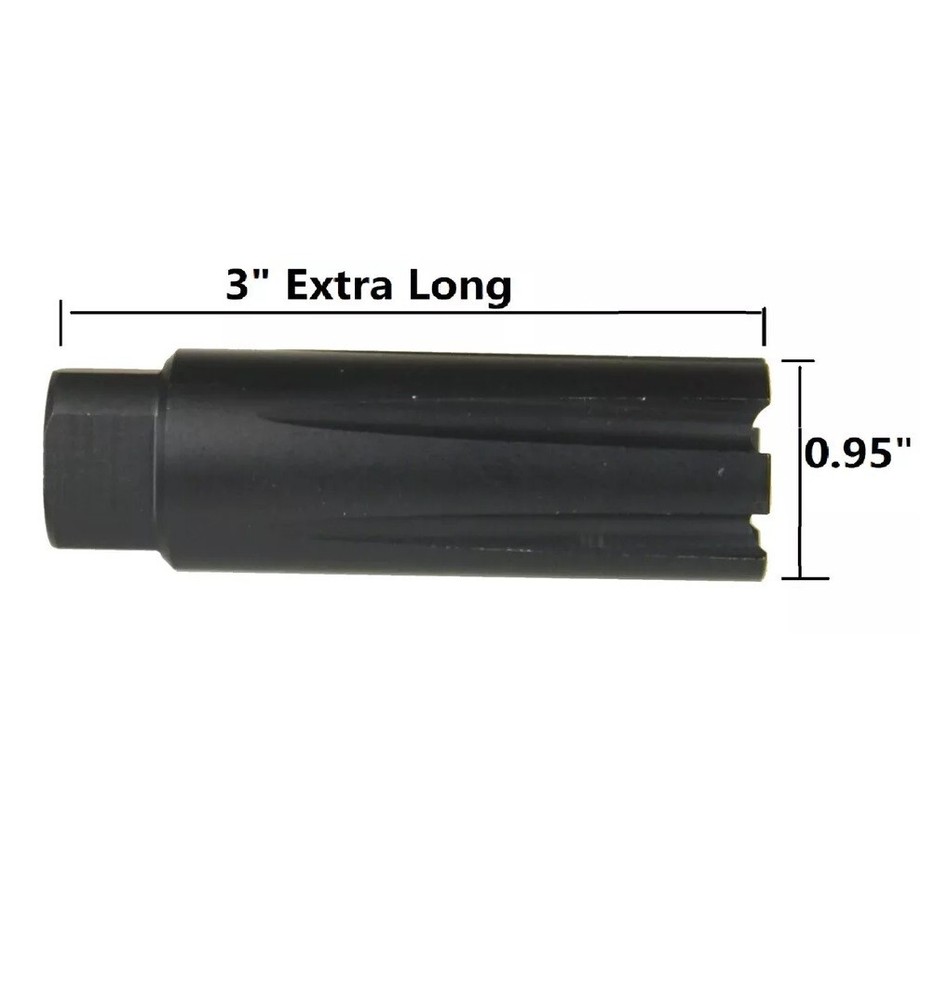 1/2X28 TPI Low Concussion Linear Muzzle Brake Compensator For 9mm, AL7075 Black