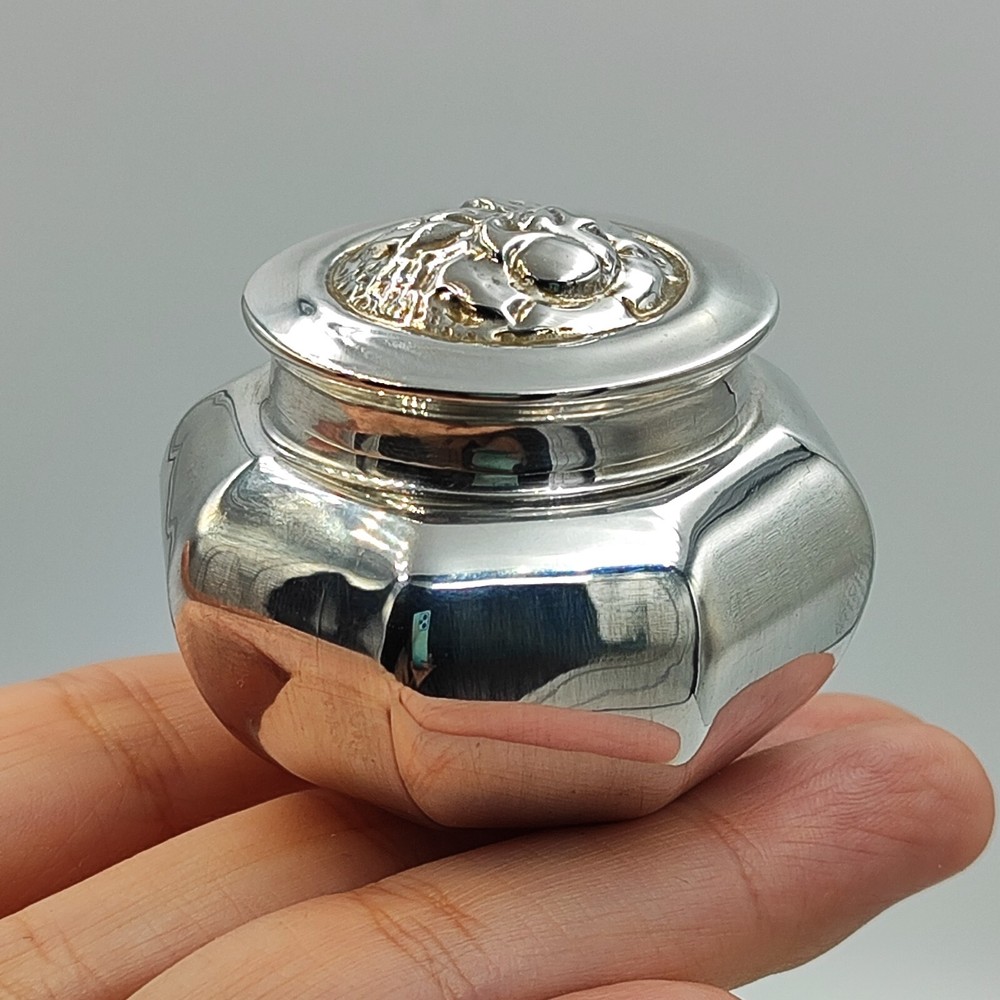 Vintage Silver Pill Box.Tablet box, 1990s, 20.8 g.
