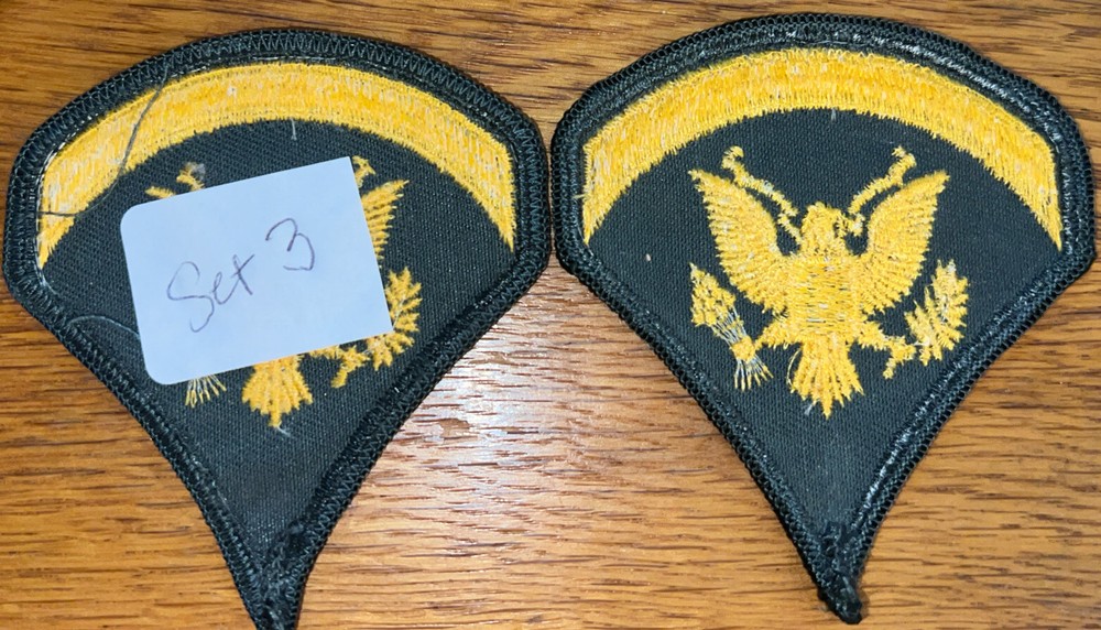 Vietnam War US Army Patch Technical Sergeant Rank Embroidered Patch OF PAIR