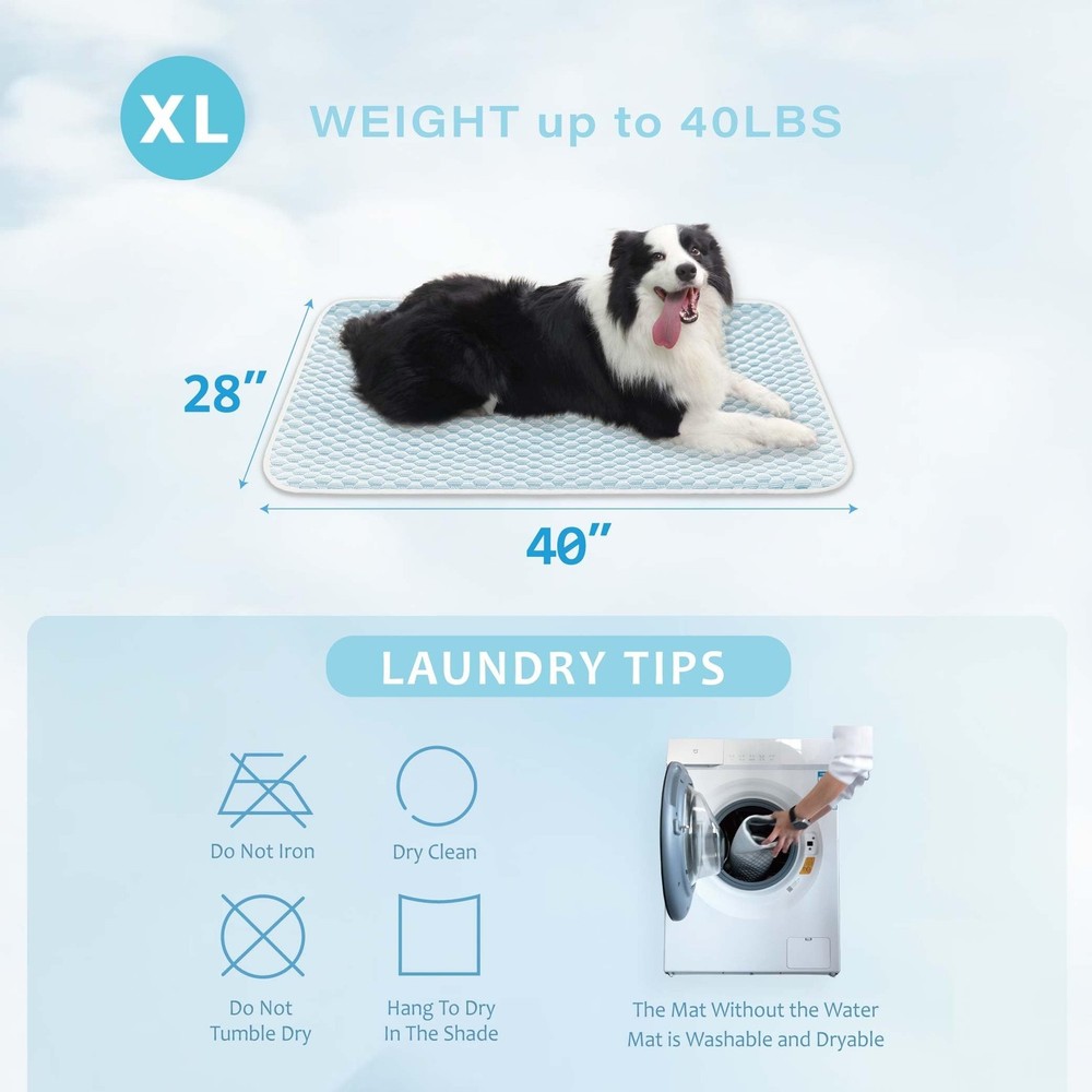 MICROCOSMOS Pet Cooling Mat & Sleeping Pad- Breathable Bubble Surface, EZ Cle...