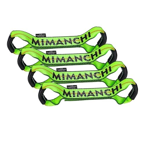 2"x16" Replacement Sewn Eye Loop Short Strap, Sewn Eye Loop Short Strap 4Pack