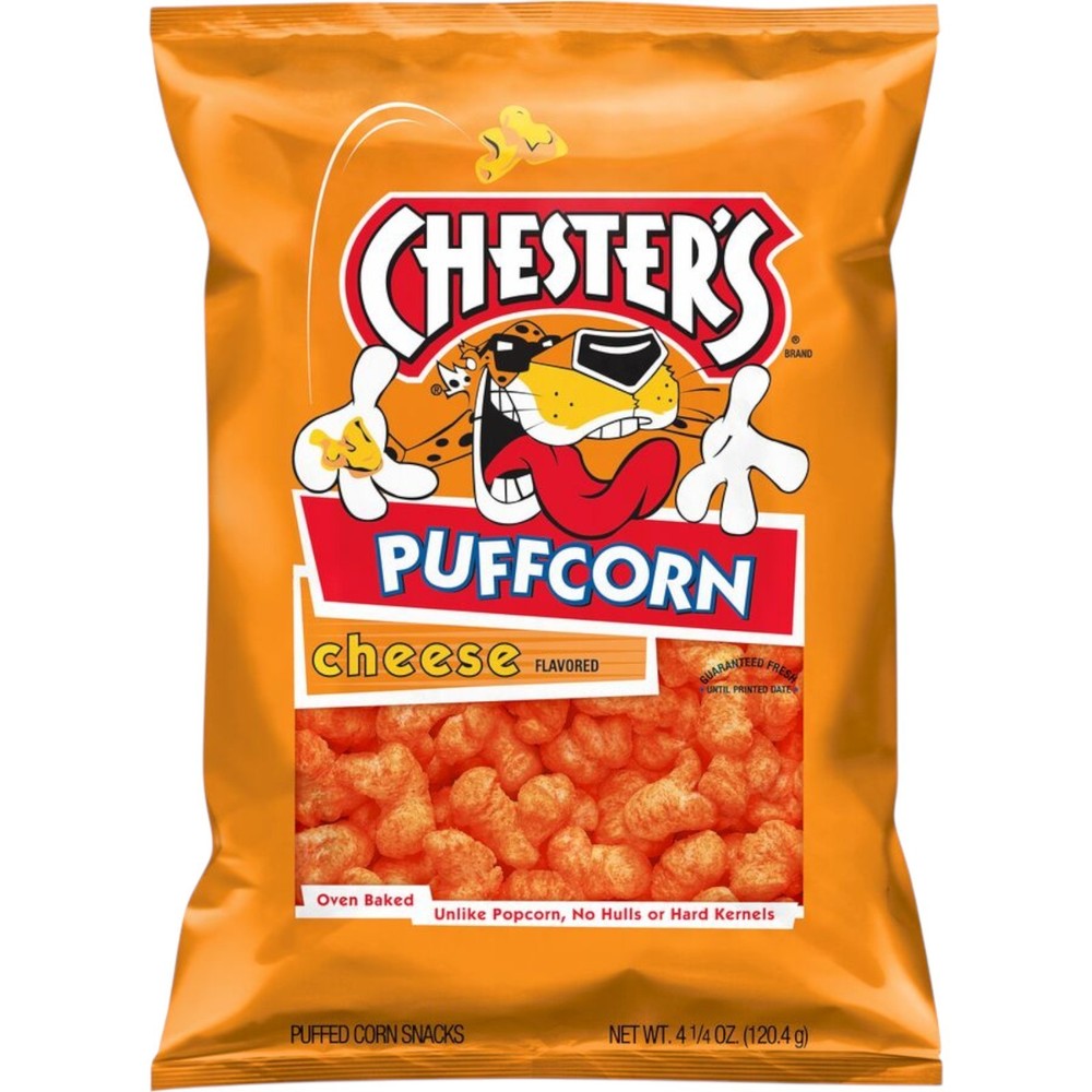 2 Pack Chester's Puffcorn Cheese & Chester Butter Puff Corn Set