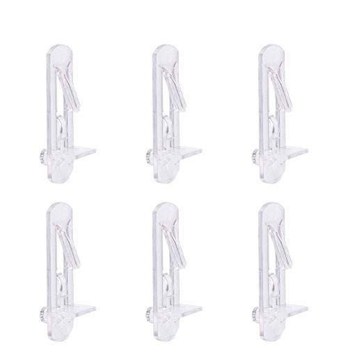 30 Pack Shelf Support Peg, Clear Plastic Cabinet Shelf Pins, Self-Locking Bra...