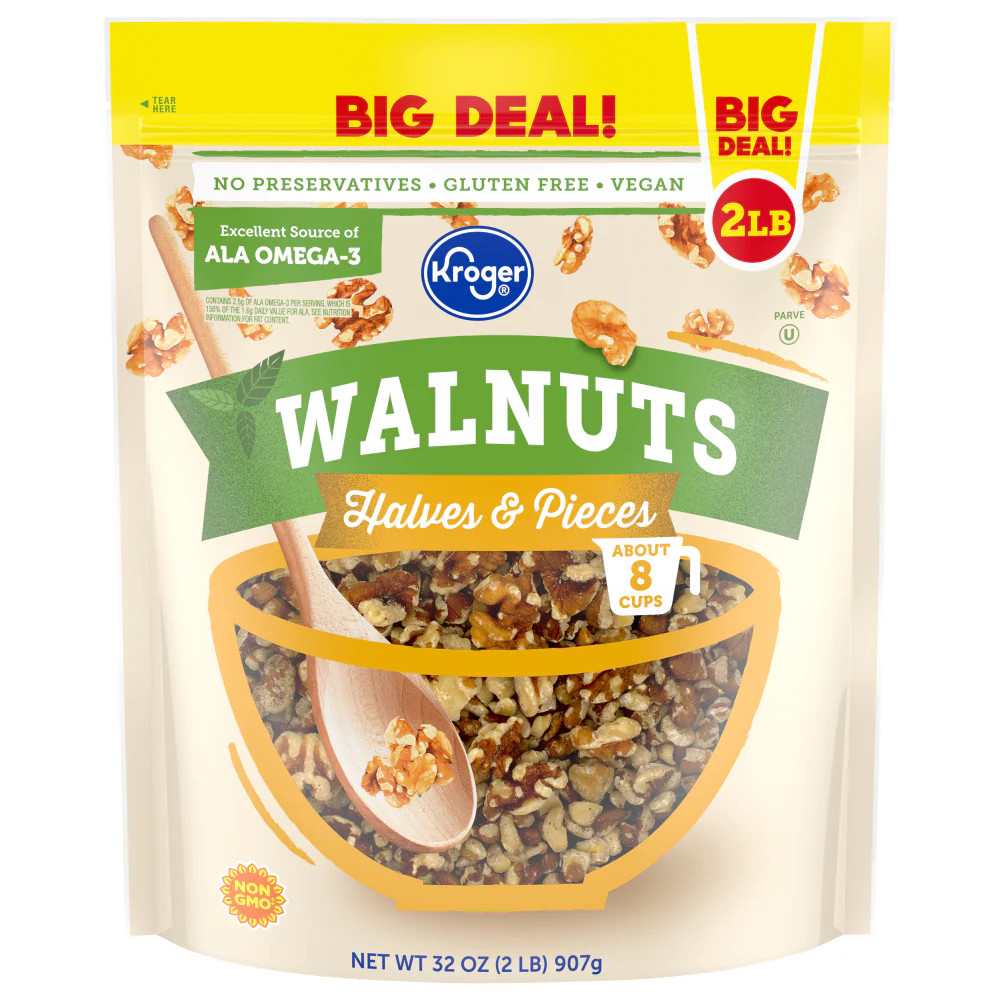 KG Walnut Halves & Pieces 32 oz - 3 Pack