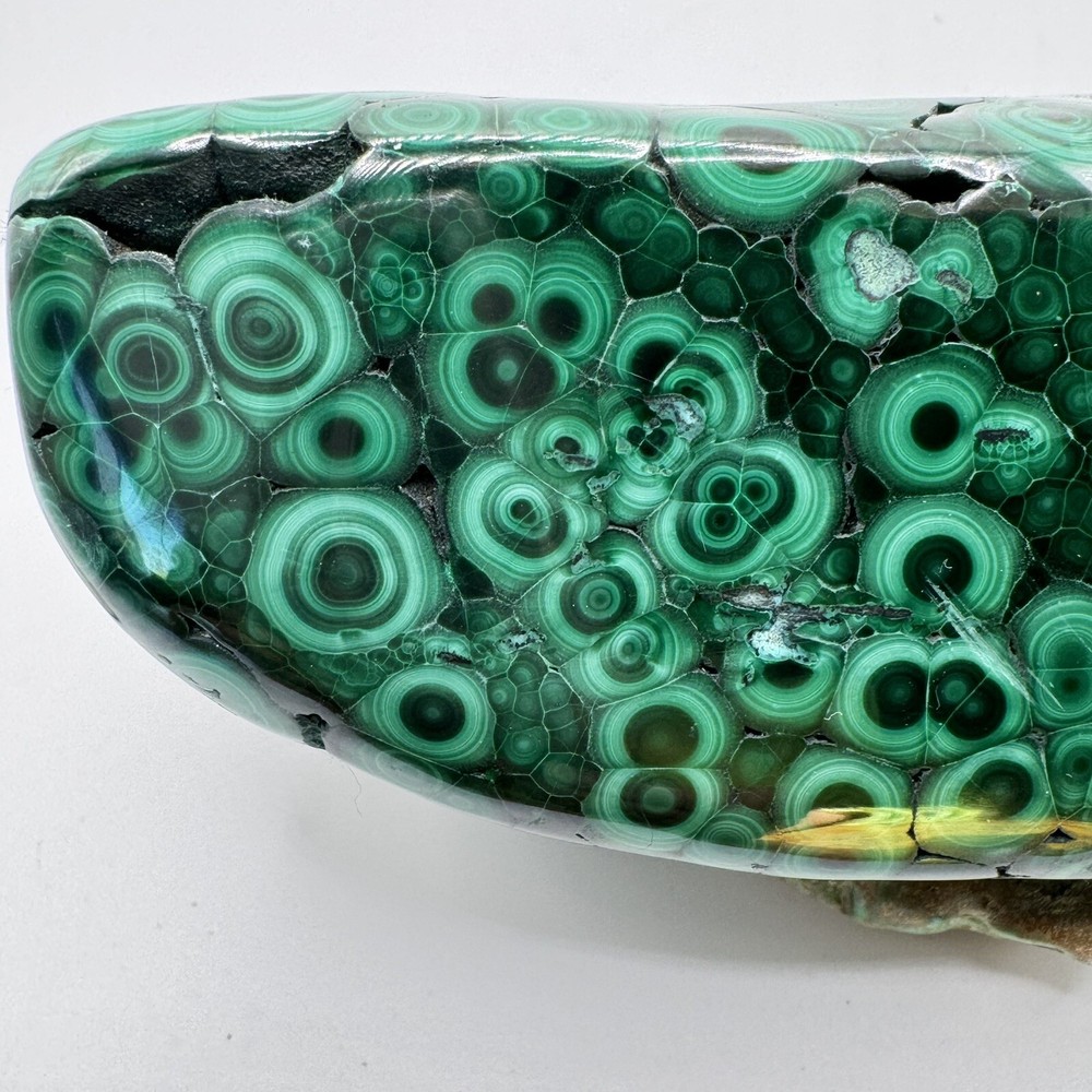468 Grams Malachite Polished Tight Pattern Great Shape And Quality For Display
