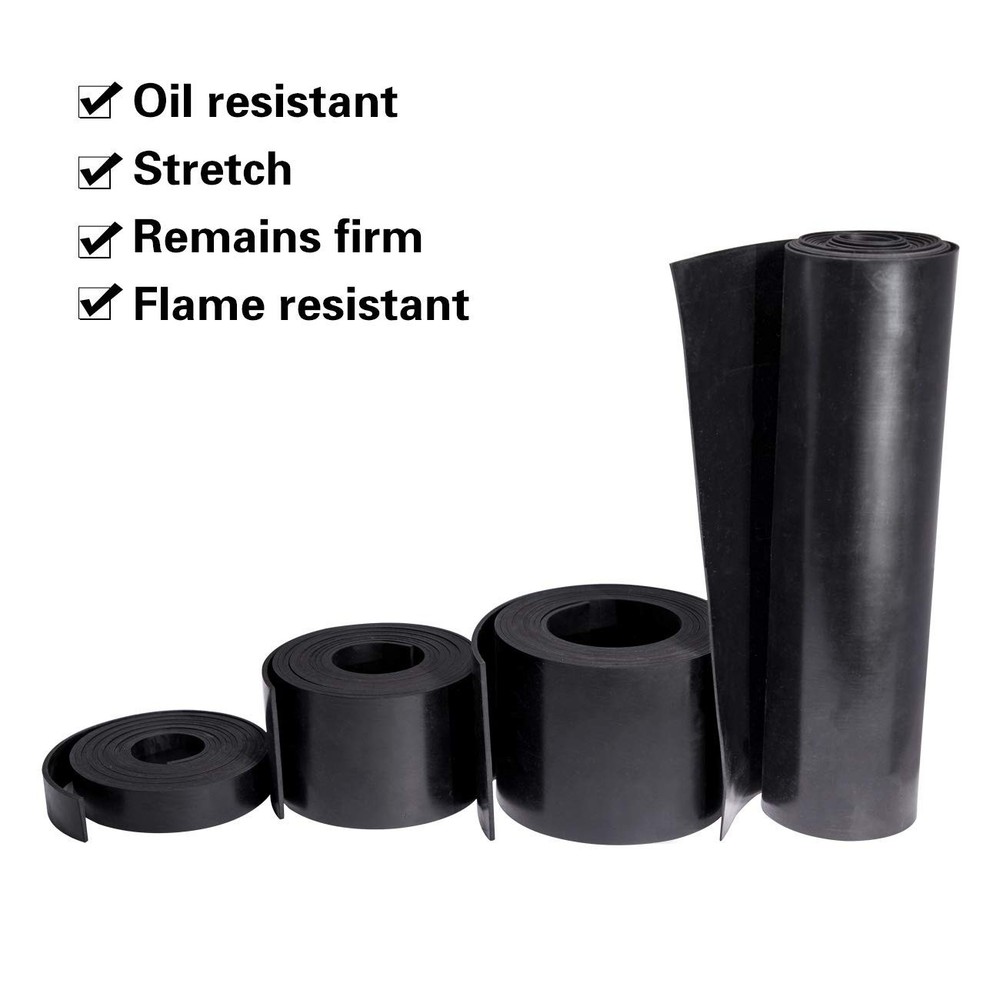 Solid Neoprene Rubber Strips Roll 3/16 Thick x 1 Wide x 10 Ft Weather Stripping