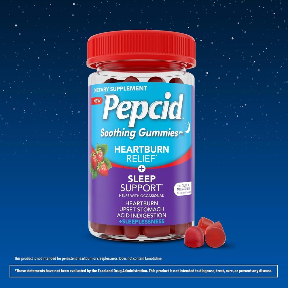 Pepcid Soothing Gummies, Heartburn Relief + Sleep Support Gummies Help