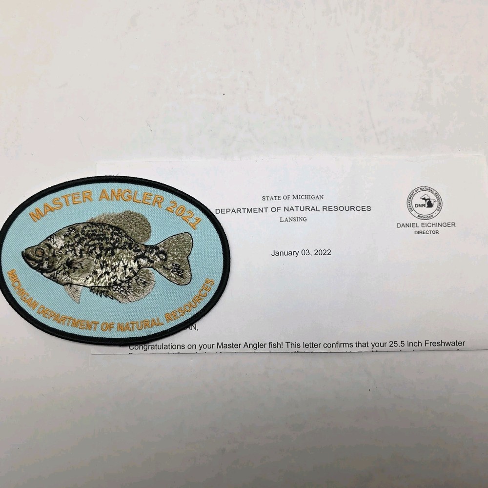 2021 Michigan DNR Master Angler Fish Patch Crappie