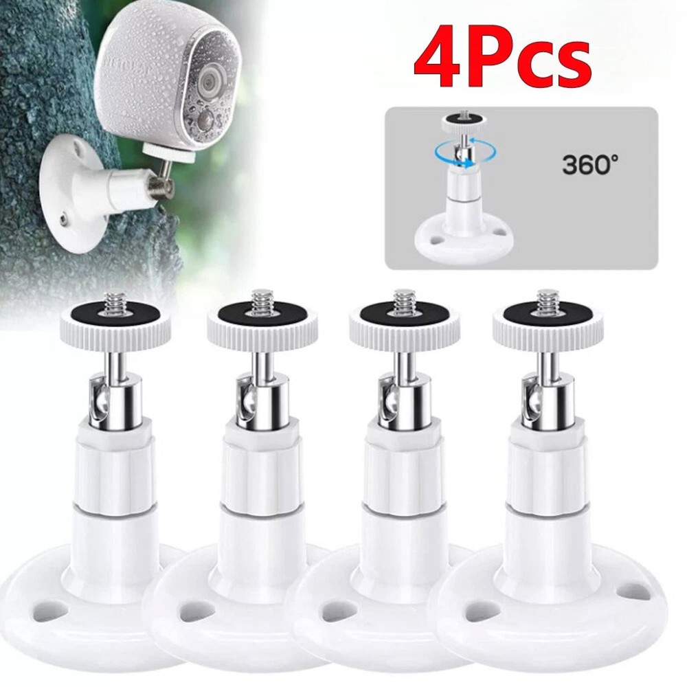 For Arlo Camera Bracket 4 Pack 360° Rotation Mount for Pro 2 Ultra Essential ABS