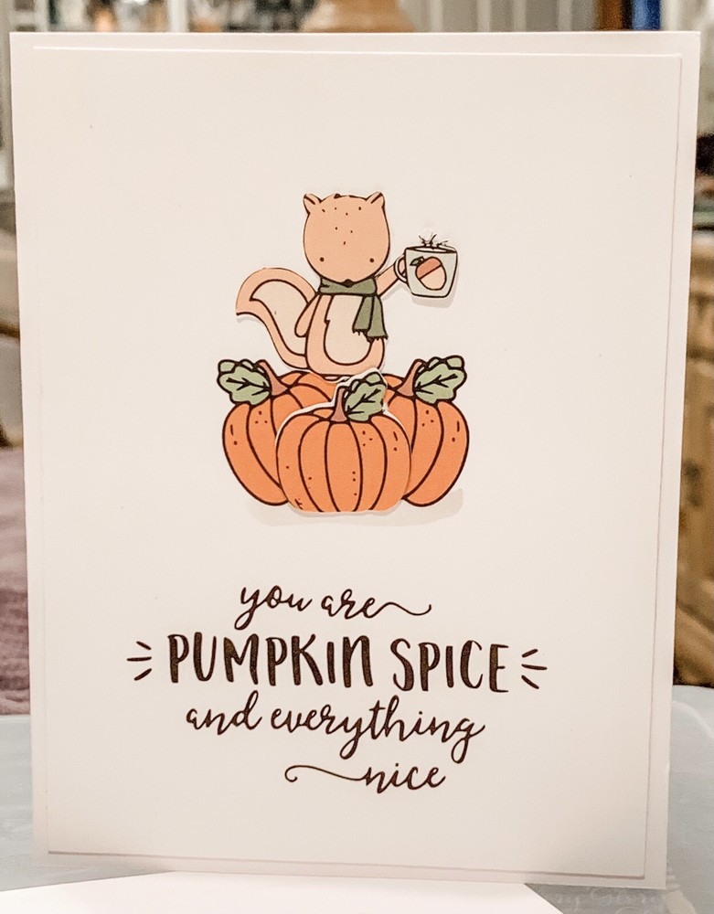 handmade Card Kit Stampin' Up! Pumpkin Spice Fall Pumpkin 🎃