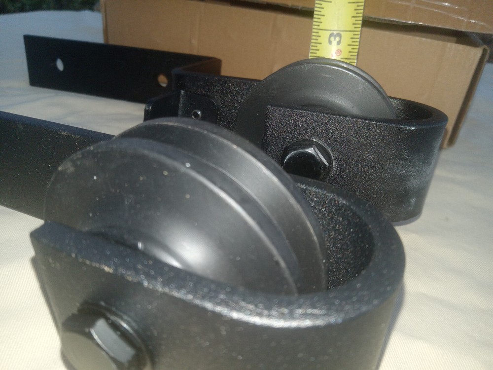 Barn Door Hardware Roller Pair Offset Overlap