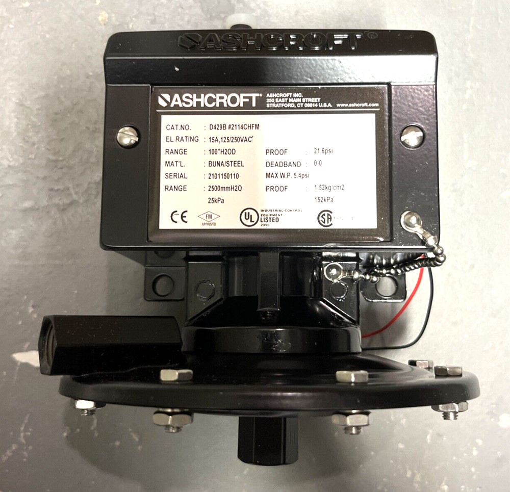 Ashcroft D429B #2114CHFM  Differential Pressure Switch