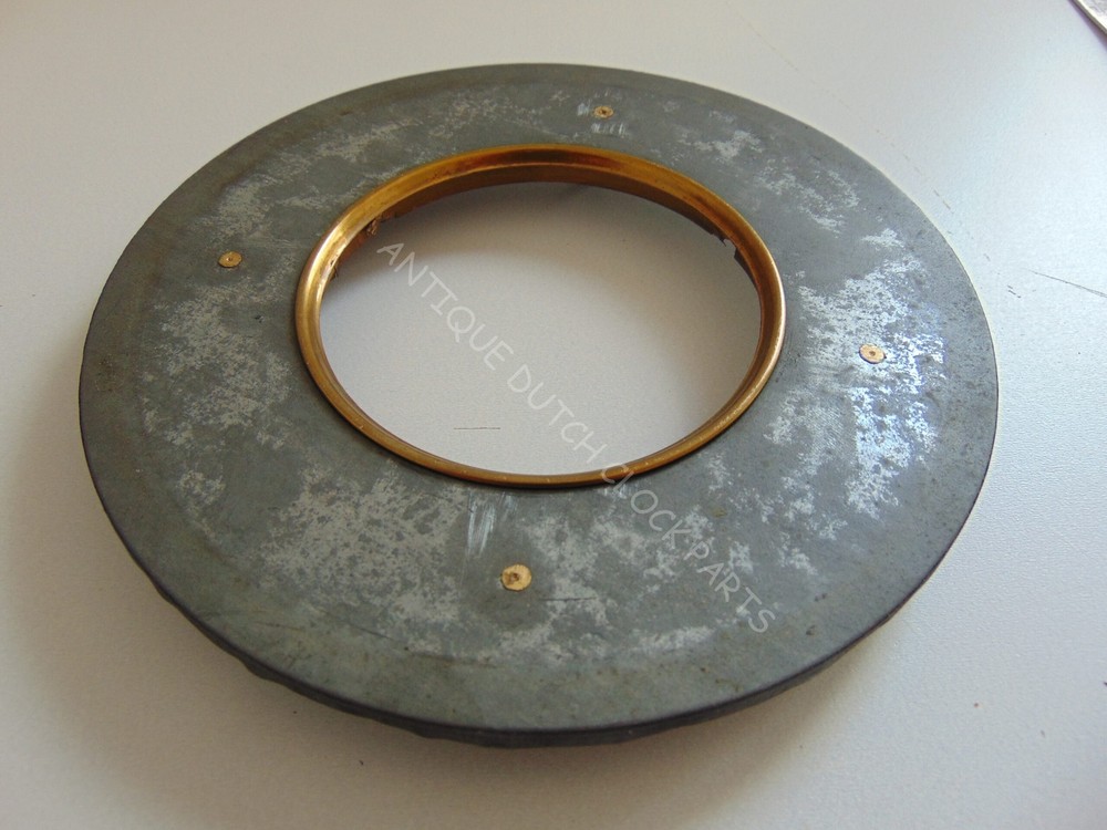 ORIGINAL METAL DIAL BACKING PLATE FOR ANTIQUE GERMAN REGULATOR CLOCK