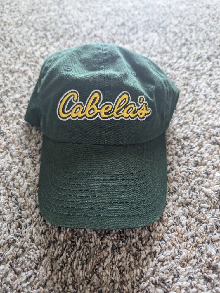 CABELA'S - Green - One Size Adjustable STRAPBACK Baseball Cap Hat