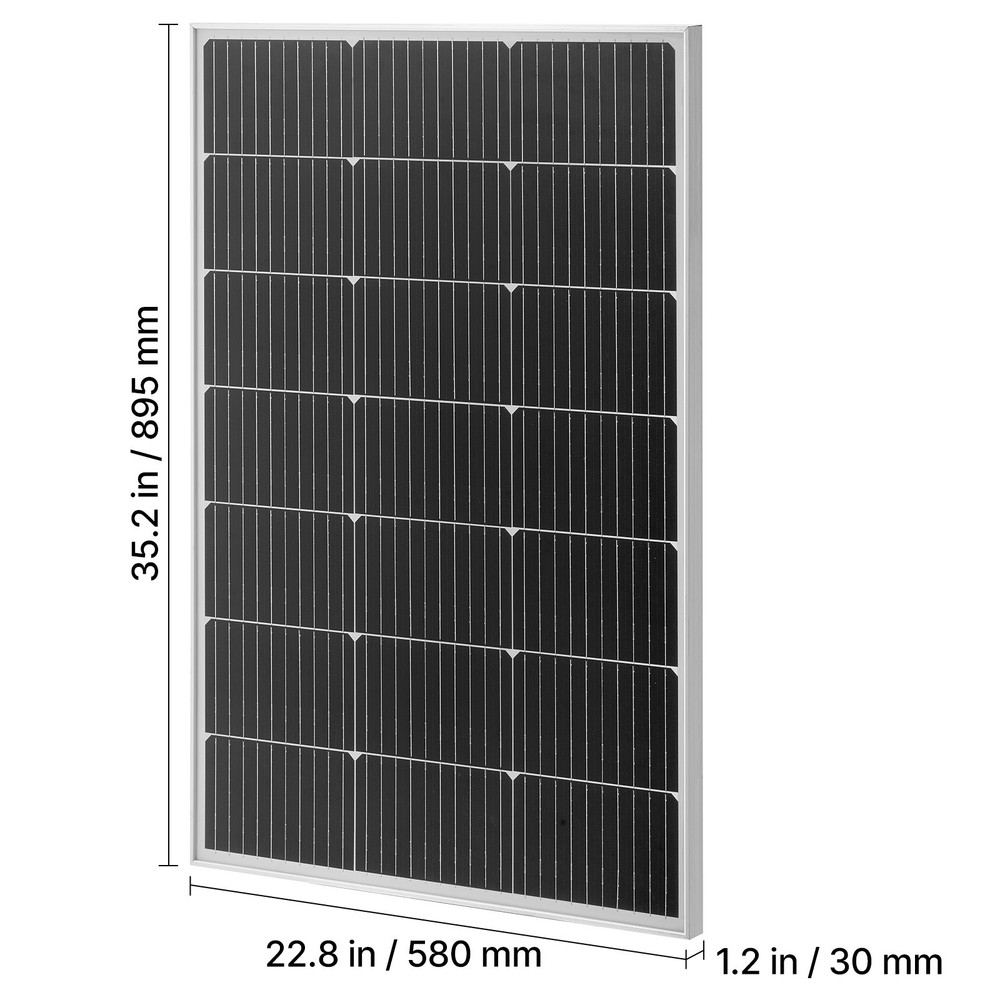 Uimoso 100W Monocrystalline Solar Panel High-Efficiency PV Module