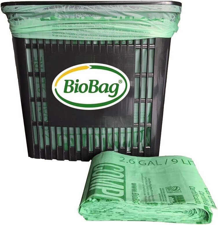 2.6 Gallon Compostable Kitchen Food Scrap Bags, 100 Count