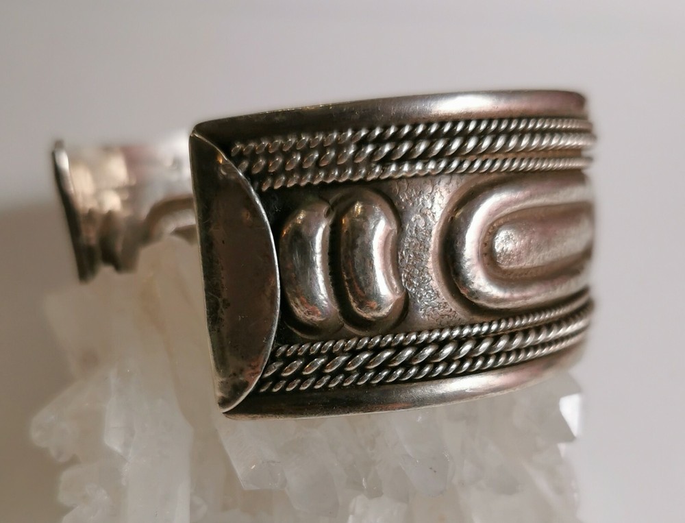 Bangle Silver 925 Width 3.2cm Handmade