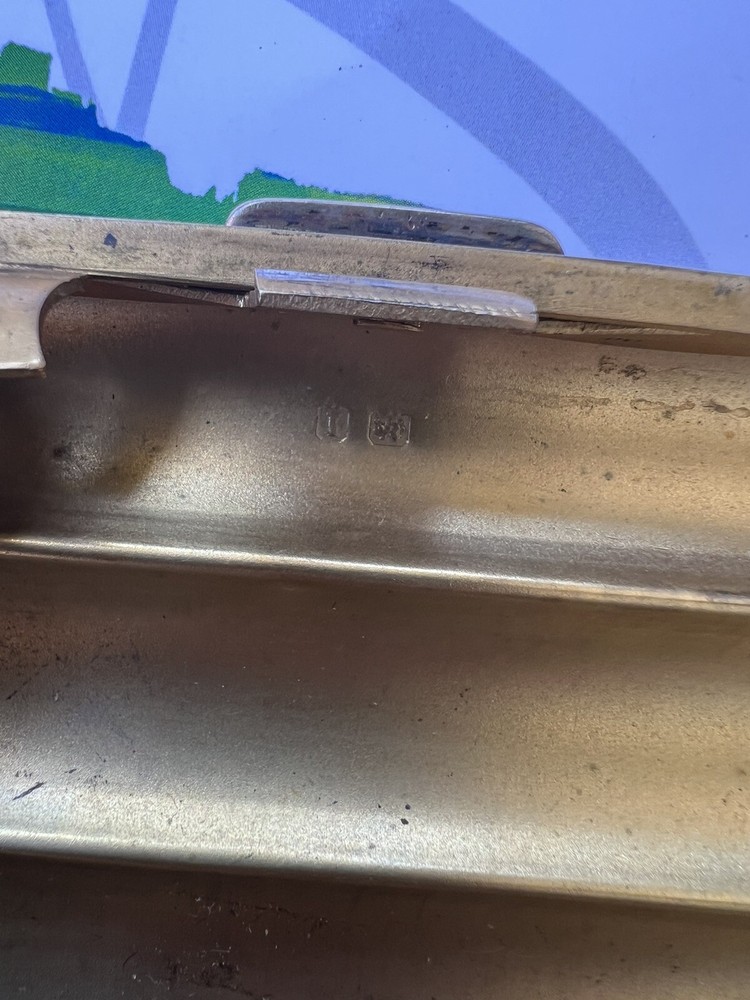 1908 English Birmingham Sterling Silver 4 Sections Cigar Holder Case Engraved