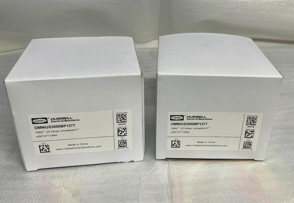 2x HUBBELL OMNIUS2000BP1277 PIR Ultrasonic Ceiling PIR Occupancy Sensor 2000ft