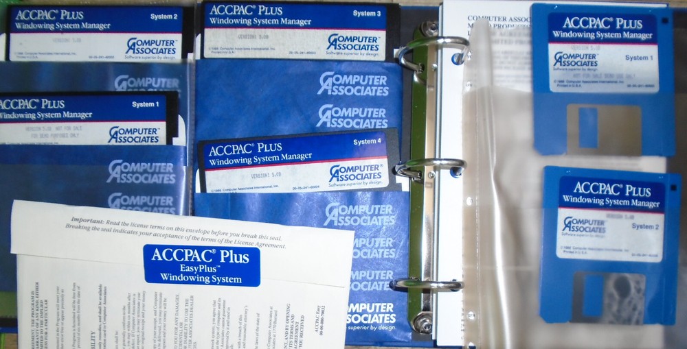 ACCPAC Plus by Computer Associates - GL, AR, AP, Payroll, Graphics... 1988 NEW