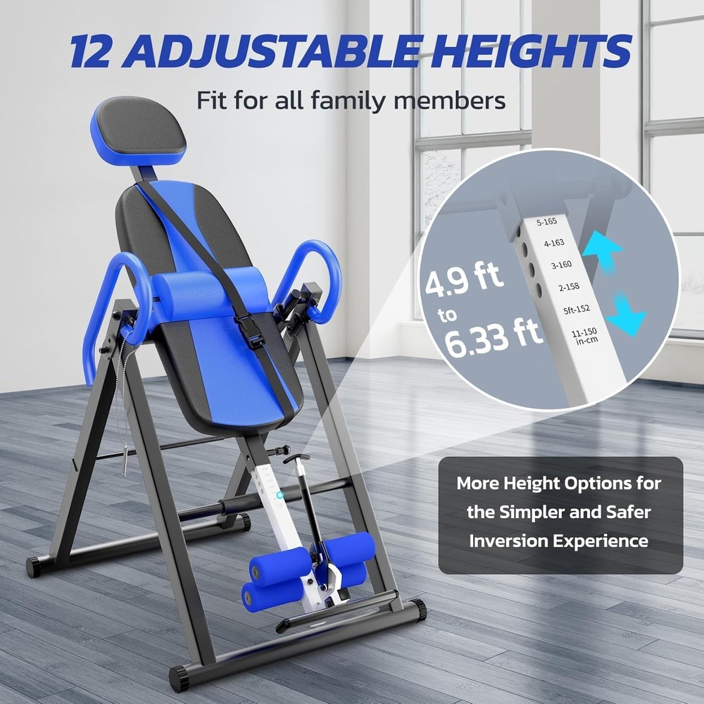 Gravity Heavy Duty Back Stretcher with Headrest - Pain Relief Inversion Therapy