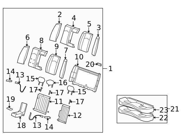 Genuine GM Headrest 25909259