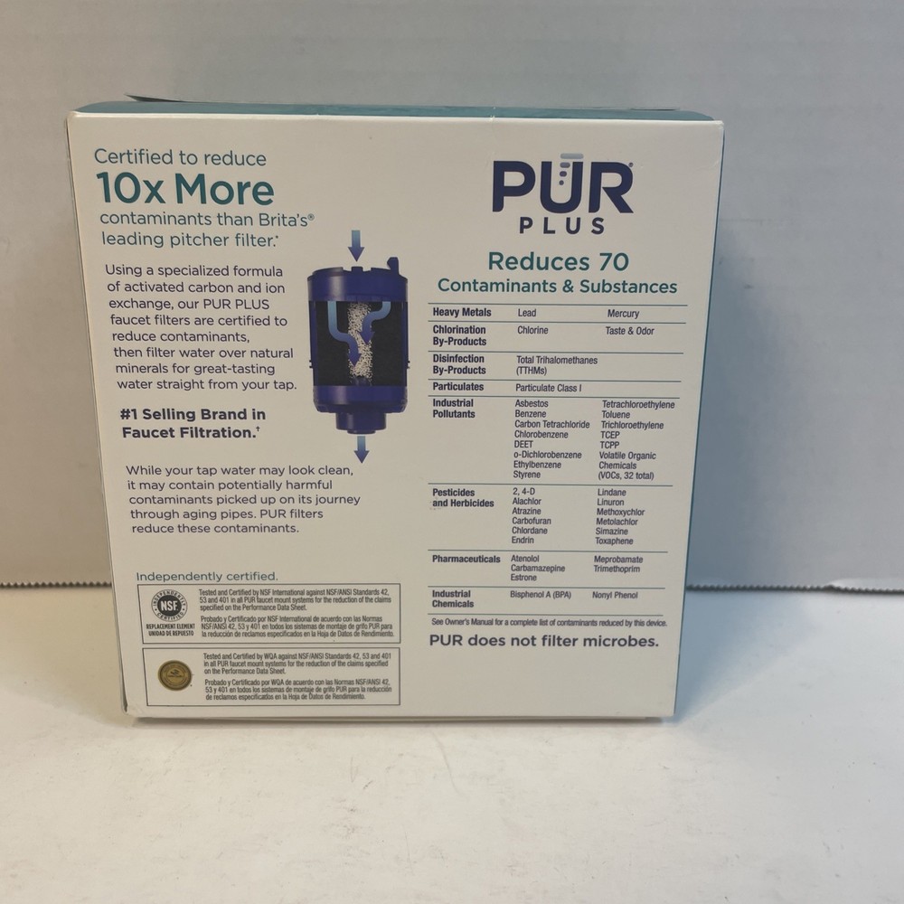 PUR Faucet Filter Unisex 2 Pack Blue RF-9999 PUR PLUS Mineral Core Replacement
