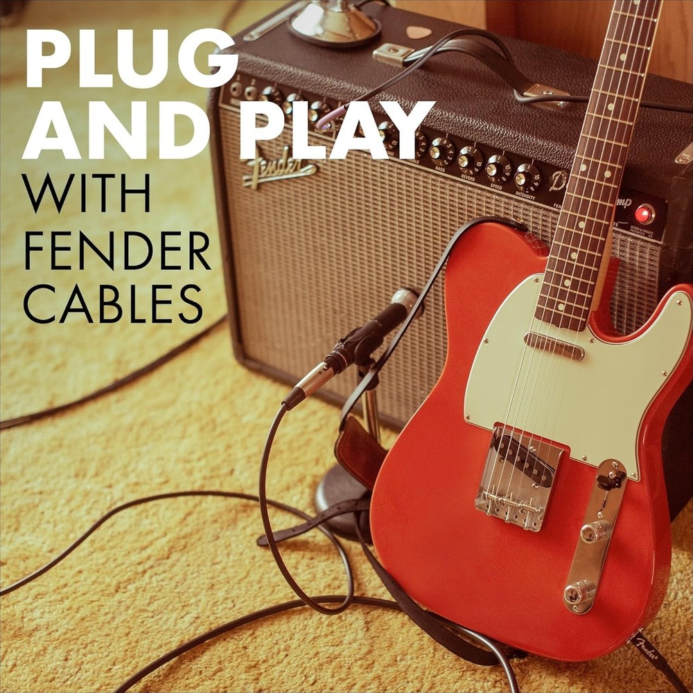 Fender Professional Series Instrument Cable, Guitar Cable 10 Ft, Guitar Accessor