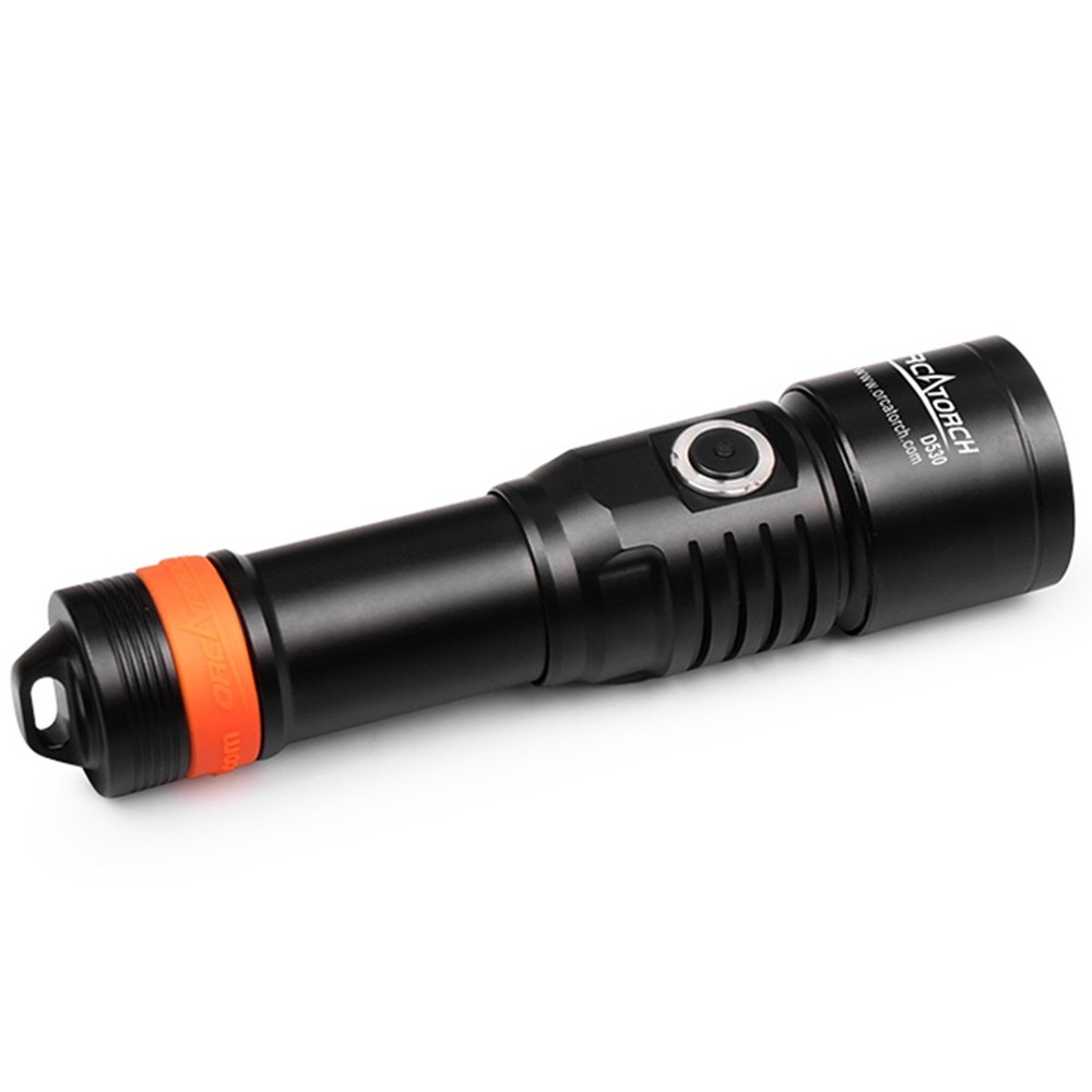 Orcatorch D530 1300 Lumens Cold White Dive Light with SH01 Snap Hook