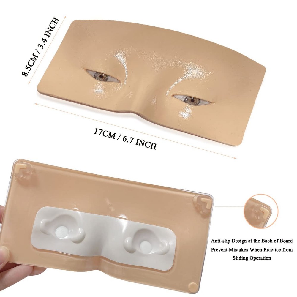 Makeup Practice Face Board, Resusable 3D 10 Count (Pack of 1), Multicolor