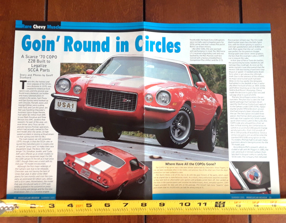 1970 CAMARO COPO Z28 ORIGINAL 2005 ARTICLE
