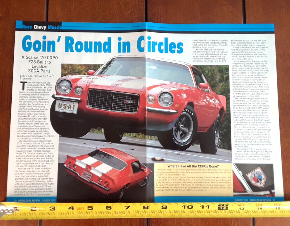 1970 CAMARO COPO Z28 ORIGINAL 2005 ARTICLE