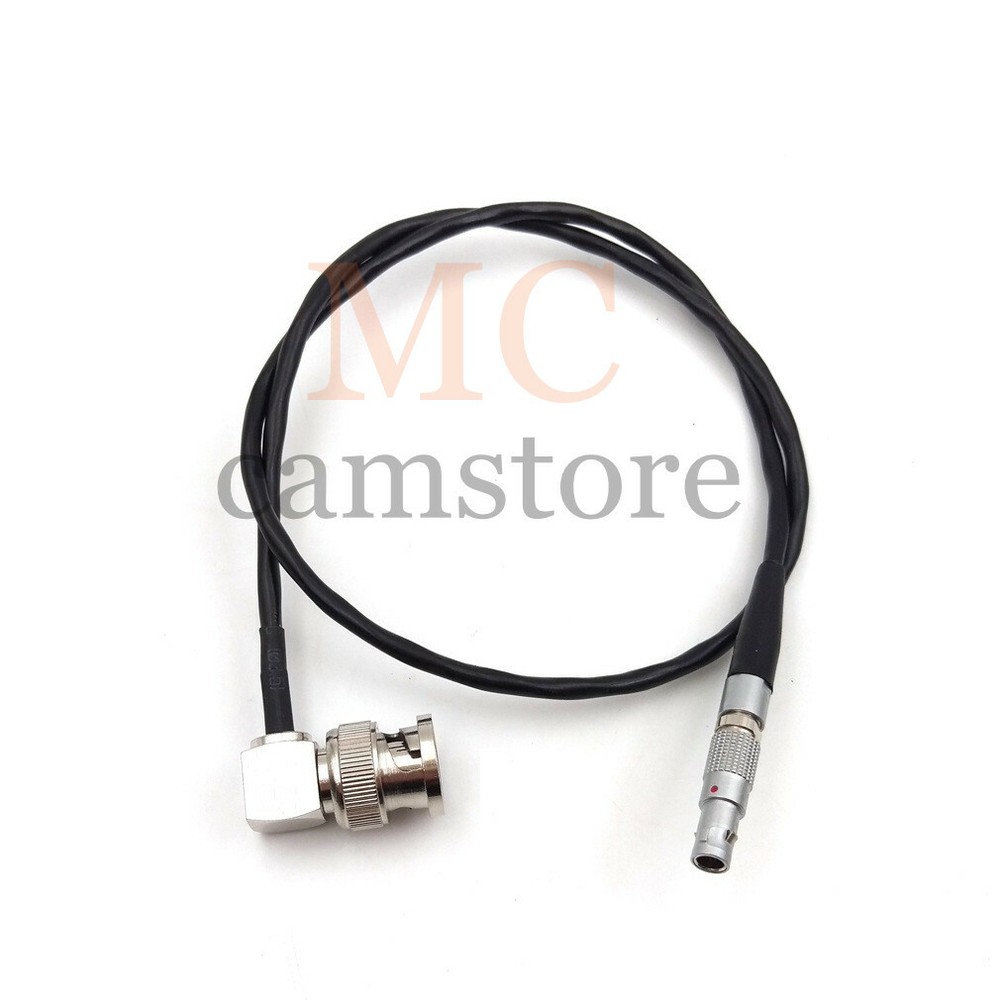 Right Angle BNC Plug to 00B 4pin male Timecode Cable，for Red Epic Scaret 20 in