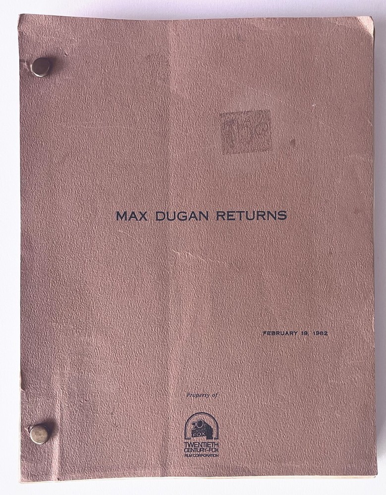 MAX DUGAN RETURNS Original 1982 Movie Script by Neil Simon (Robards & Mason)