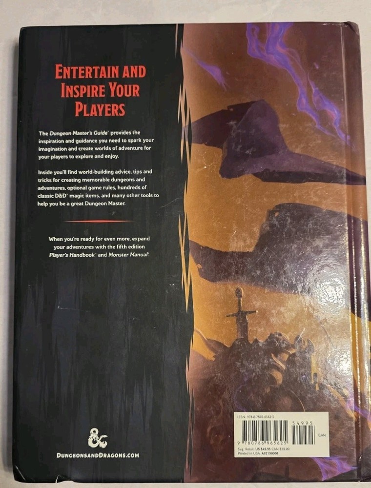 Dungeon Masters Guide 5th Edition 9th Printing With Corrections D&D