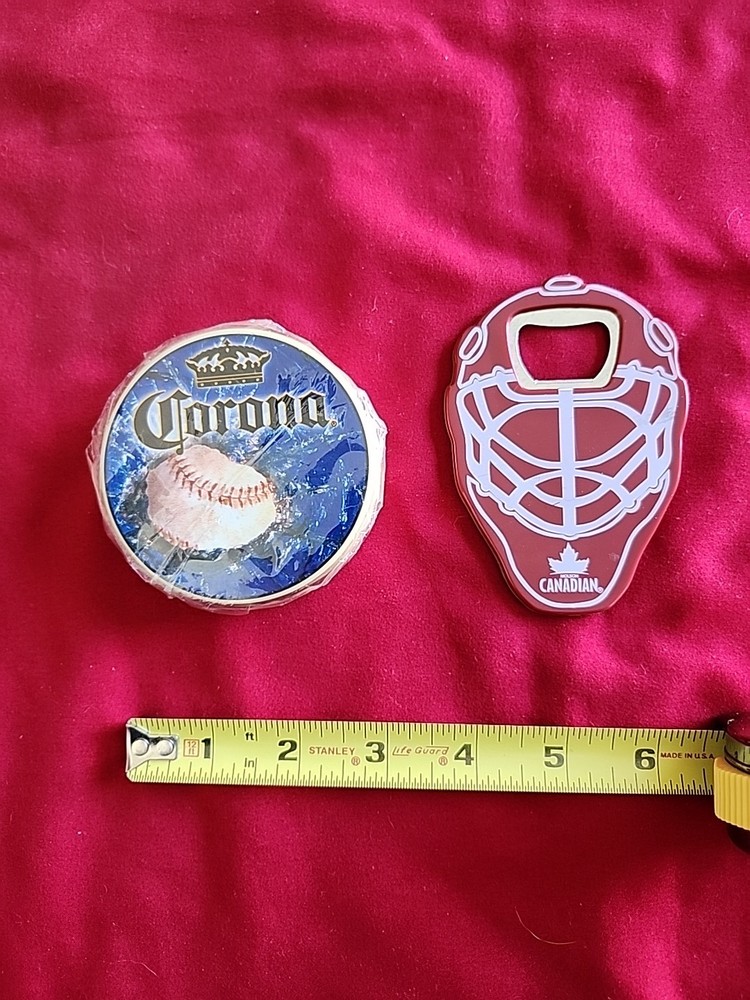 2 Different Sports Related Bottle Openers