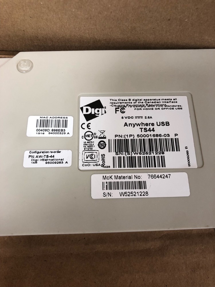 Digi AnywhereUSB TS44 W/AC-ADAPTER