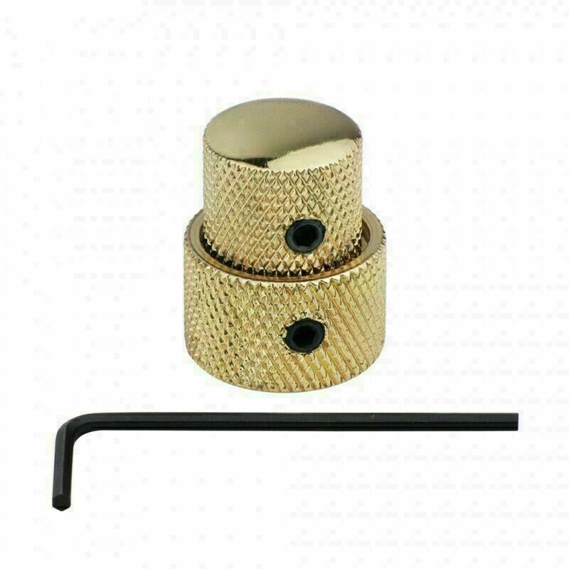 Gold Stacked Dual Control Audio Knob Concentric