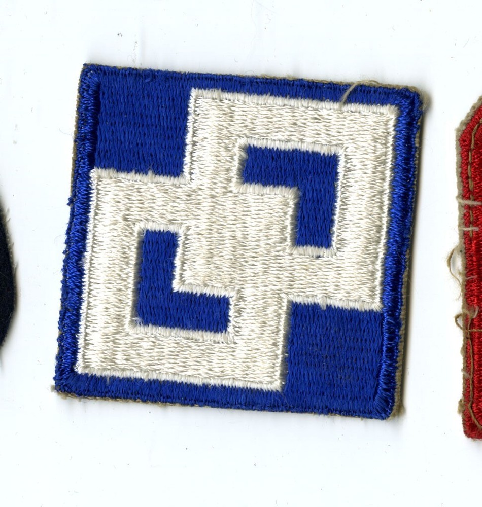 2nd Service Command White Back Patch WWII Vintage New York New Jersey