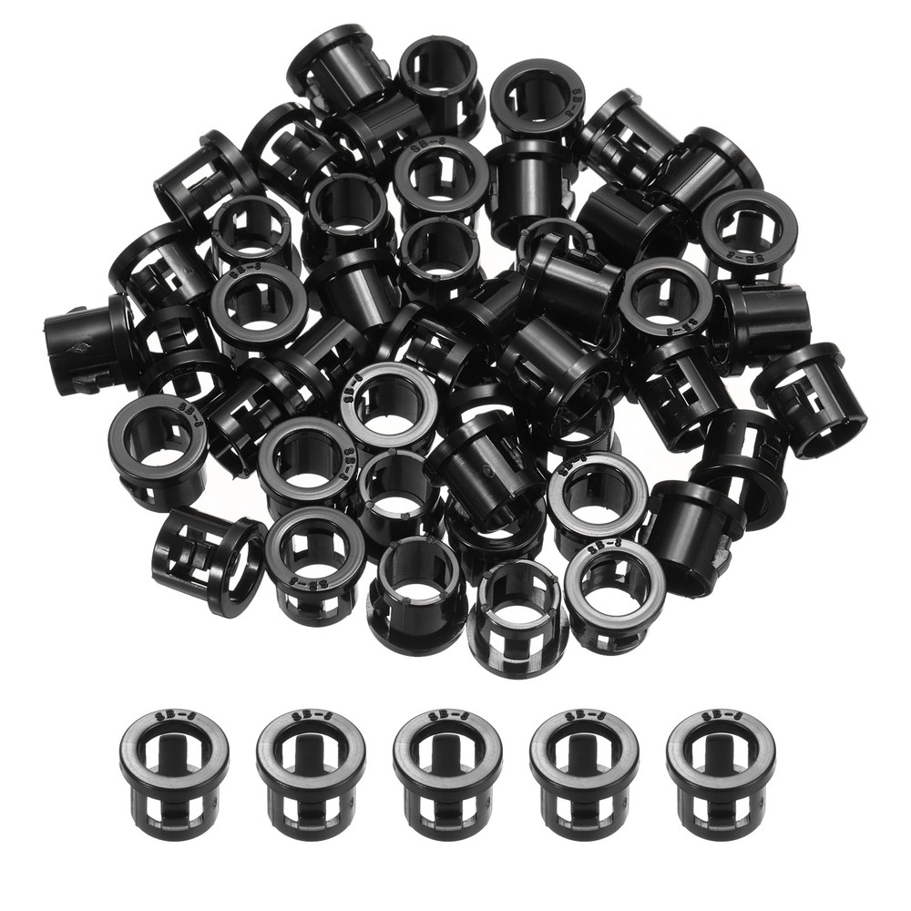 48pcs Wire Grommet, 1/2" Mounting Dia Plastic Grommets Cable Hose Snap, White