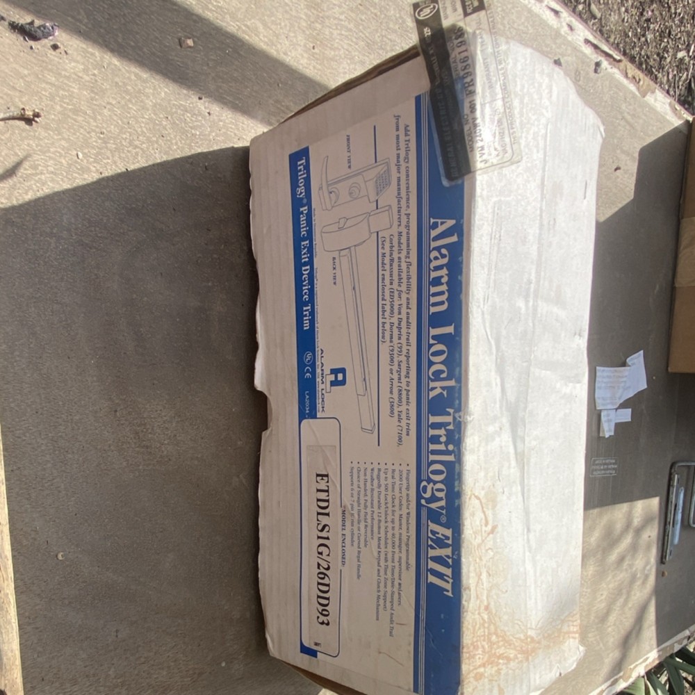 Alarm Lock Trilogy EXIT Keypad Silver Commercial Exit Device Trim