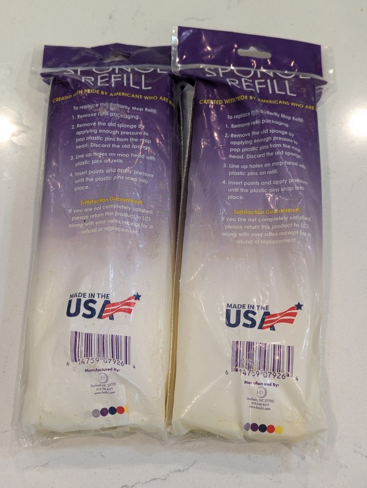 2 Sponge Refill Type I Absorbent Cellulose Sponge Refill - New
