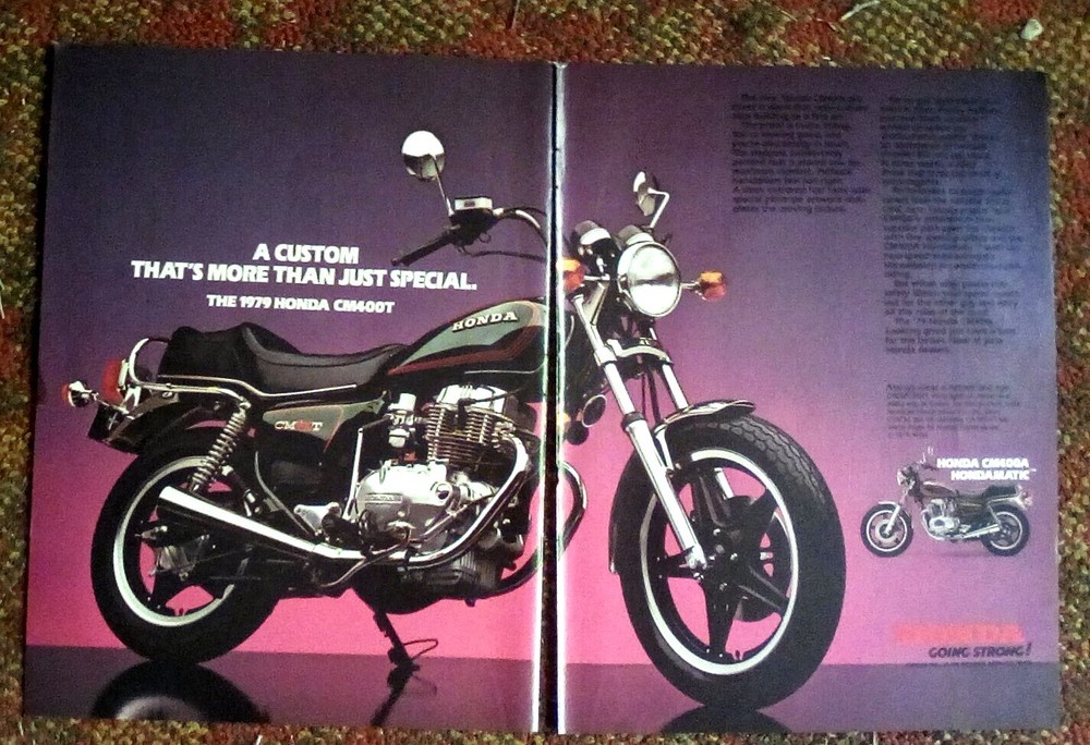 1979 Honda CM400 2-Page Print Ad