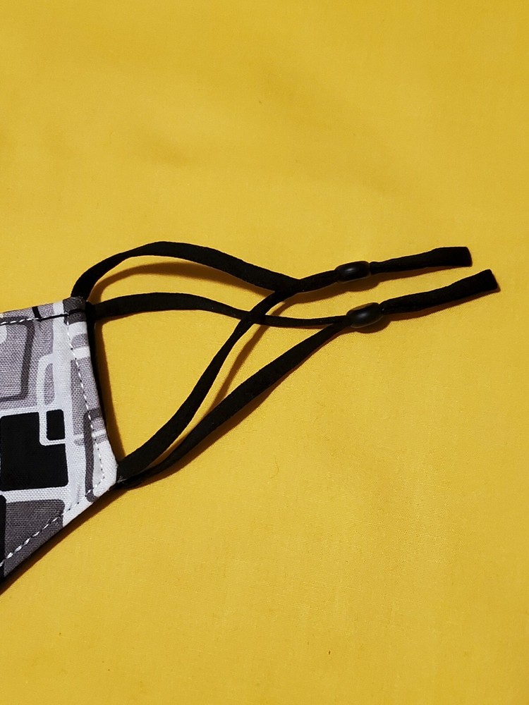 Neutral Squares Adjustable Face Mask